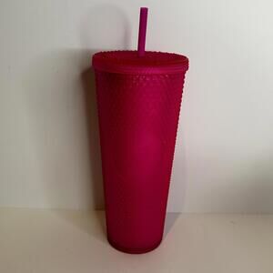 Starbucks Red Textured Tumbler with Straw